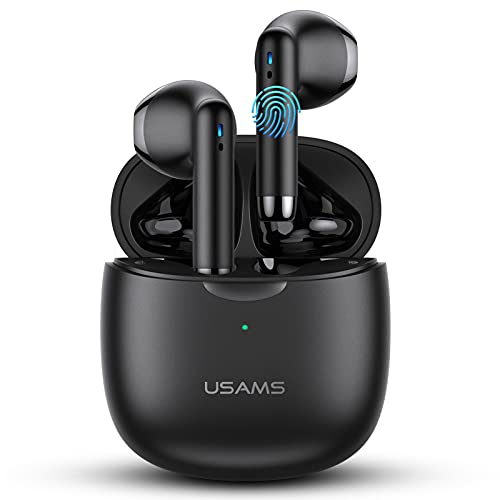 Wireless Earbuds, Bluetooth 5.0 Headphones in Ear with Charging Case, Hands-Free Headset with Mic, Hi-Fi Stereo Sound, Touch Control, 24 Hours Playback, Bluetooth Earbuds for iPhone/Android/WP, Black