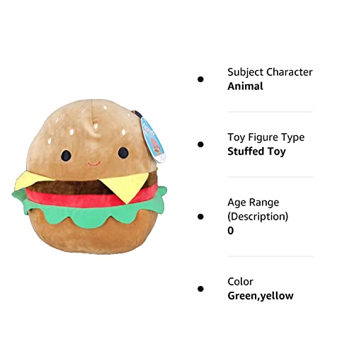 SQUISHMALLOW KellyToys – 8 Inch (20cm) – Carl The Cheeseburger – Super Soft Plush Toy Animal Pillow Pal Buddy Stuffed Animal Birthday Gift | The Storepaperoomates Retail Market - Fast Affordable Shopping