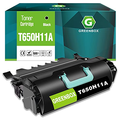 GREENBOX Remanufactured T650H11A High-Yield Toner Cartridge Replacement for Lexmark T650H11A for T650 T650n T650dn T650dtn T652 T652n T652dn T652dtn T654 T654dn T654dtn Printer (25,000 Pages, 1 Black)