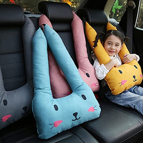 Kids Car Pillow with Head and Neck Support Car Pillow for Kids Car Pillow Head Resting Pillow for Car for Kids Car Accessories for Kids Pink