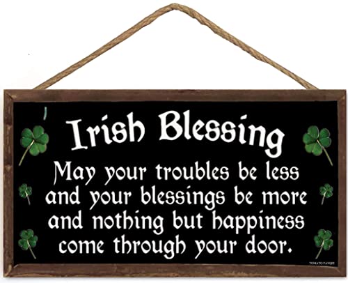 Irish Blessing Happiness Friendship Gift Plaque St Patricks Day Lucky House Sign (US-G016)