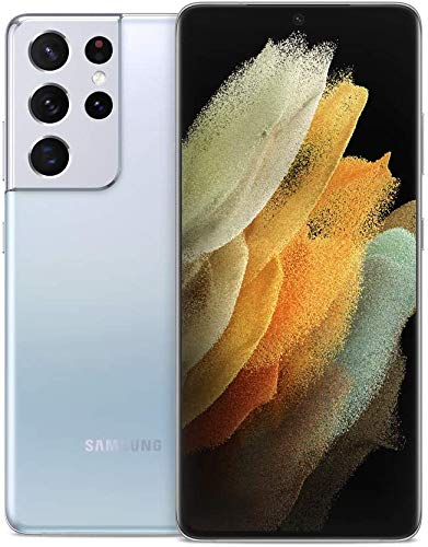 SAMSUNG Galaxy S21 Ultra 5G | Factory Unlocked Android Cell Phone | US Version Smartphone | Pro-Grade Camera, 8K Video, 108MP High Res | 128GB, Phantom Silver (SM-G998UZSAXAA) – (Renewed)