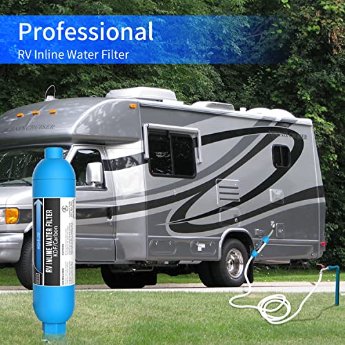 Lifefilter RV Inline Marine Water Filter, Reduces Chlorine, Bad Taste&Odor for RVs,NSF Certified with Flexible Hose Protector (Pack of 4) | The Storepaperoomates Retail Market - Fast Affordable Shopping