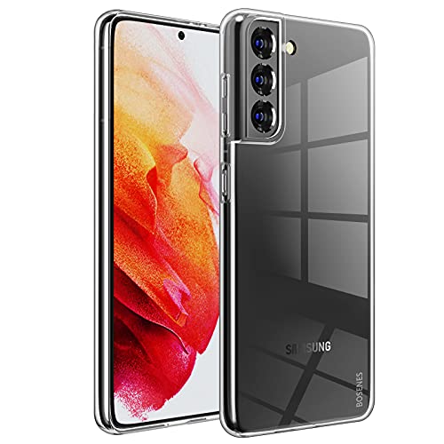 for Samsung Galaxy S21 Clear Phone Case, [Slim Thin] Galaxy S21 5G Case,Shockproof Soft Flexible TPU Rubber Silcone Phone Cover for Samsung S21 5G, 6.2 inch (2021)