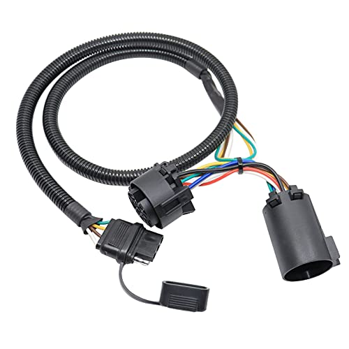 CARROFIX Vehicle-Side T-Connector 4-Pin Flat USCAR Trailer Wiring Harness Extension for Factory Tow Package – 41 Inches