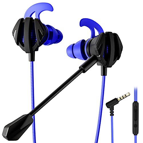 FIXSCAD Gaming Earbud Wired, Stereo in-Ear Headset with Detachable Dual Microphone, Earphones for Mobile Gaming, Xbox One, PS4, Pro, PC – Blue | The Storepaperoomates Retail Market - Fast Affordable Shopping