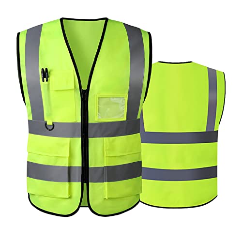Tydon Guardian Reflective Safety Vest for Women Men High Visibility Security with Pockets Zipper Front Meets ANSI/ISEA Standards