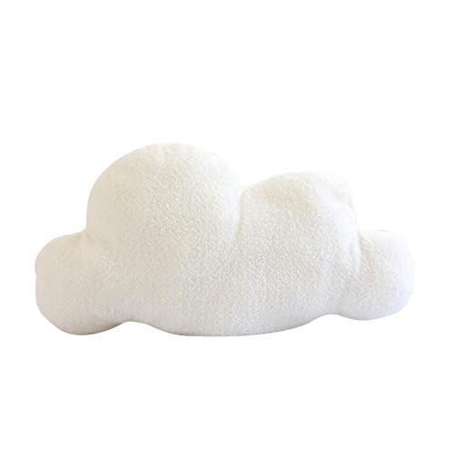 Creative Plush Toy Cloud Shaped Pillow Soft Velvet Cloud Outdoor Pillow Soft Car Plush Nap Pillow Sofa Cushion Ofa Home Decor Girls Boys Plushies Toys Festival Gifts Perfect Holiday Surprise (White B)