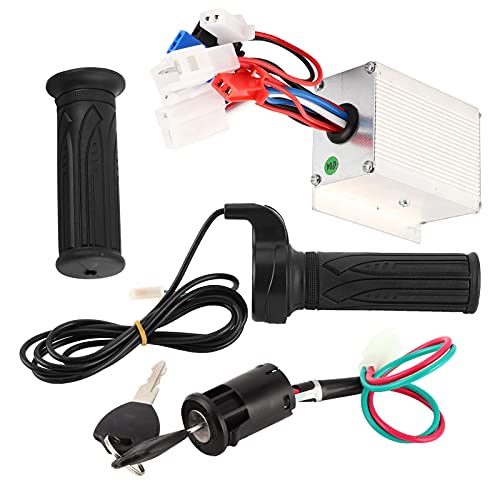 Electric Scooter Speed Controller Set 24V 250W Controller with Throttle Twist Grip Lock for Electric Bicycles, Tricycles and Electric Scooters