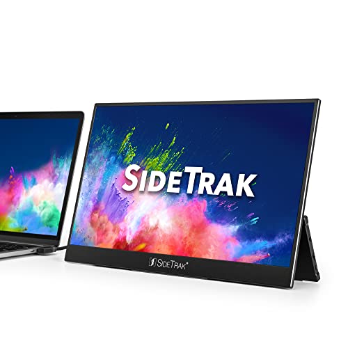 SideTrak Solo Pro Portable Monitor 15.8” FHD 1080P LED Anti-Glare IPS Screen | Works with Mac, PC, Chrome, PS4, Xbox, & Switch | Powered by USB or Mini HDMI | Built-in DisplayPort, Speakers, & HDR