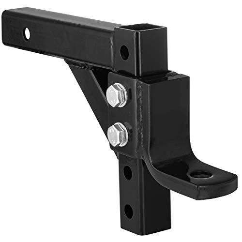 Goreks 10-Inch Adjustable Hitch Ball Mount for Towing, fits 2-Inch Square Receivers, Features 10 ¼ Inch Drop, 13-Inch Length, 8 ½” Raise, and a Hitch Ball Hole of One Inch