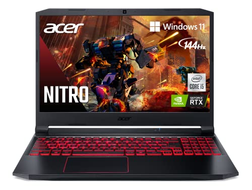 Acer Nitro 5 AN515-55-53E5 Gaming Laptop | Intel Core i5-10300H | NVIDIA GeForce RTX 3050 GPU | 15.6″ FHD 144Hz IPS Display | 8GB DDR4 | 256GB NVMe SSD | Intel Wi-Fi 6 | Backlit Keyboard
