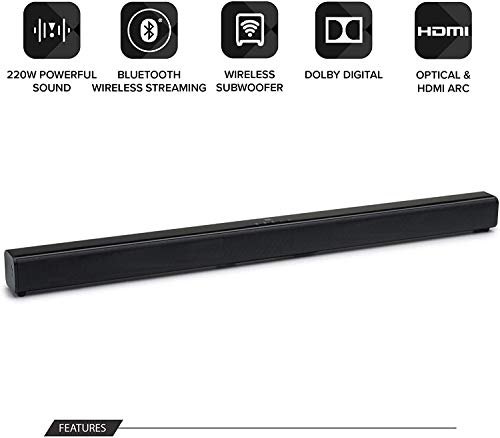 JBL Cinema SB160 2.1 Channel 220 Watt Wireless Bluetooth Music Streaming HDMI ARC Soundbar with Wireless Subwoofer Bundled with Earbuds | The Storepaperoomates Retail Market - Fast Affordable Shopping