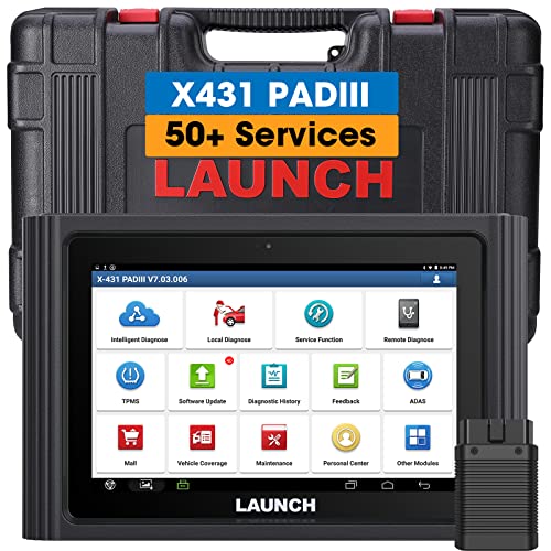 LAUNCH X431 PADIII (Upgrade of X431 V+ 4.0/PRO5) 2023 New Bi-Directional Scan Tool, Key Programming, 50+ Reset OE-Level Full System Diagnostic Scanner, ECU Online Coding, Guided Functions, Free Update