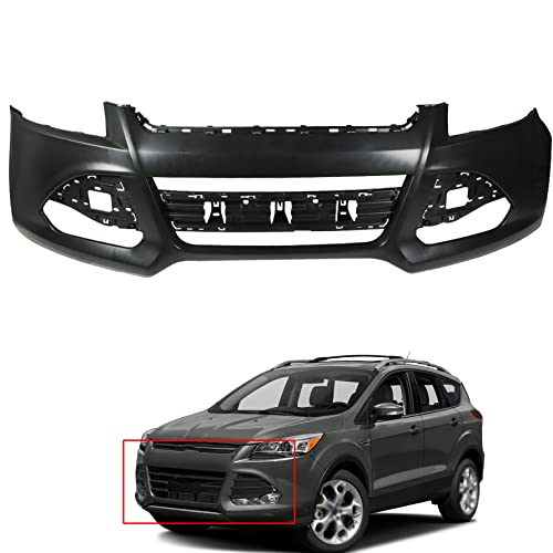 Primered Front Bumper Cover w/o Sensor Hole Replacement for 2013-2016 Escape