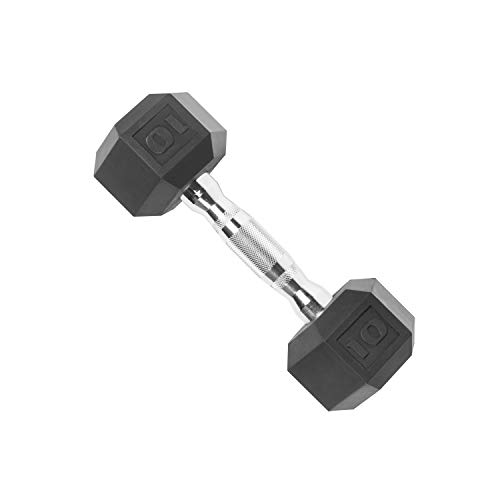 CAP Barbell 10 LB Coated Hex Dumbbell Weight, New Edition