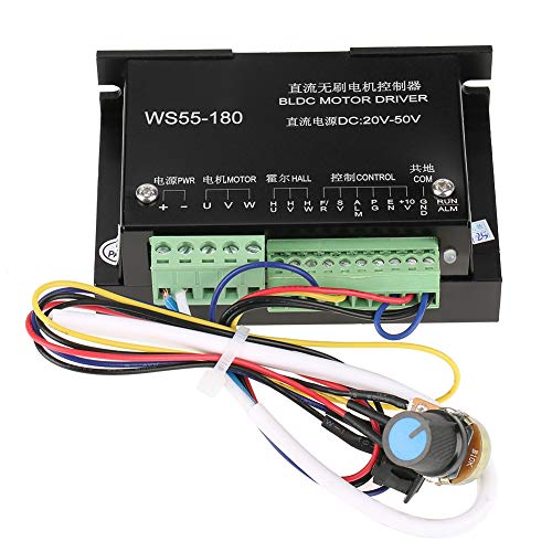 Motor Driver Controller with Cable, WS55-180 DC 20V-50V Motor Controller CNC Brushless Spindle BLDC Motor Driver Controller,Sport Control