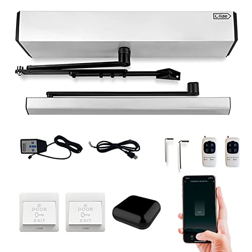 Olideauto Automatically Door Closer with Wireless Remote Control,WiFi Access Control Automatic Door Opening System,Compatible with Alexa,Google Home,Smartphone App