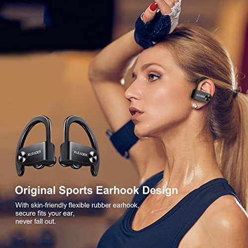 XLEADER Sports Wireless Headphones Sport3 Pro LED Display Bluetooth Sport Earbuds with Charging Case 6 Pairs Ear Tips Mic USB-C 48H Playtime IPX7 Waterproof Earphones for Running Workout Fitness Gym | The Storepaperoomates Retail Market - Fast Affordable Shopping