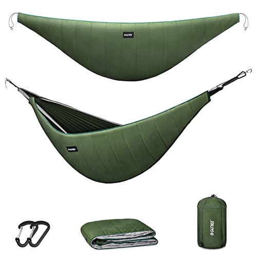 G4Free Hammock Underquilt for Single & Double Camping Hammocks, Lightweight Portable Top Warm 4 Season Winter Under Quilt for Outdoor Camping Hiking Backpacking