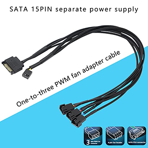 XMSJSIY SATA to 3 Pin 4 Pin PWM Fan Adapter Splitter Hub for 12V Desktop Computer Cooler Case Fans, 2 Pieces Packing | The Storepaperoomates Retail Market - Fast Affordable Shopping