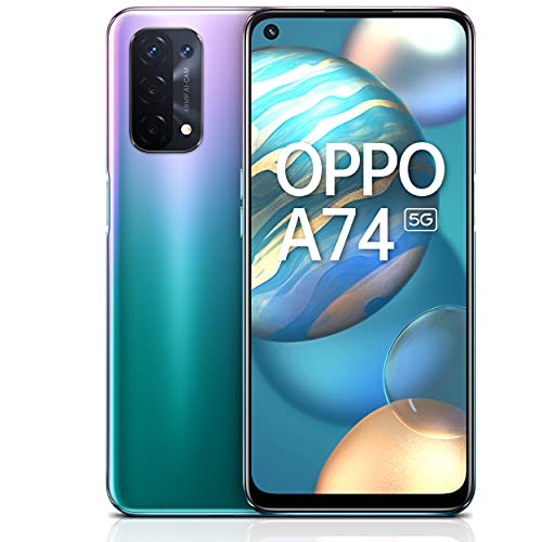 OPPO A74 Dual-SIM 128GB ROM + 6GB RAM (GSM Only | No CDMA) Factory Unlocked 5G Smartphone (Purple) – International Version
