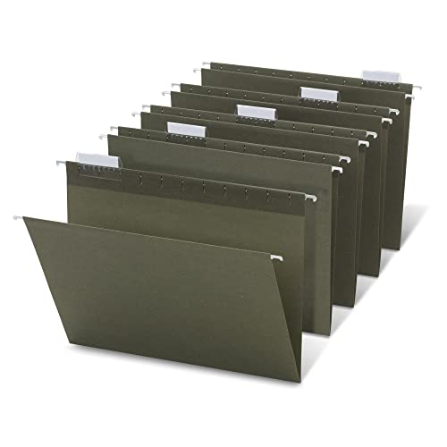 Office Depot® Brand Hanging Folders, 1/5 Cut, Letter Size, 100% Recycled, Green, Pack of 50