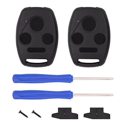 Keyless2Go Replacement for 4 Button Honda Remote Key Shell – with Chip Holder