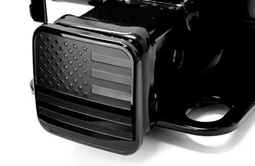 American Black Metal Flag Trailer Hitch Cover – Patriotic Flag Plug (Black, Fits 2” Receivers) | The Storepaperoomates Retail Market - Fast Affordable Shopping