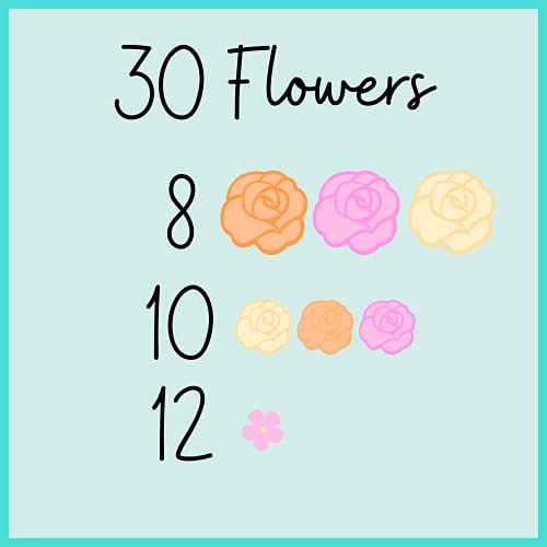 30 Tea Party Icing Flowers | Small Edible Flowers| Edible Roses| Pink Roses| Ivory Icing Flowers | Sprinkles | Royal Icing Flowers | Pink Sprinkles | Simply Sucré | The Storepaperoomates Retail Market - Fast Affordable Shopping