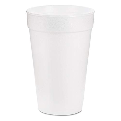 Concession Essentials 16oz Disposable White Foam Cups – Pack of 100ct