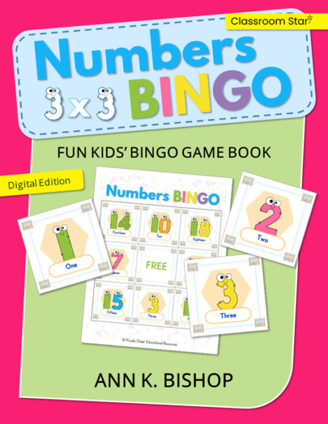 Numbers Bingo Game with 3 x 3 Grid