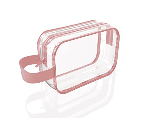 AQSXO 2 Pcs Clear Makeup Bag, Zippered Toiletry Carry, for carrying Makeup Toiletry, Color:pink green. | The Storepaperoomates Retail Market - Fast Affordable Shopping