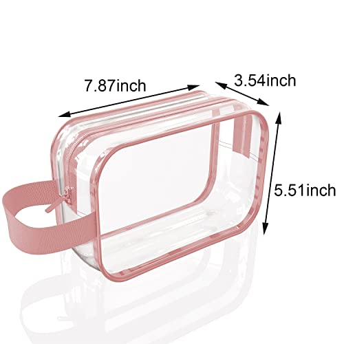 AQSXO 2 Pcs Clear Makeup Bag, Zippered Toiletry Carry, for carrying Makeup Toiletry, Color:pink green. | The Storepaperoomates Retail Market - Fast Affordable Shopping