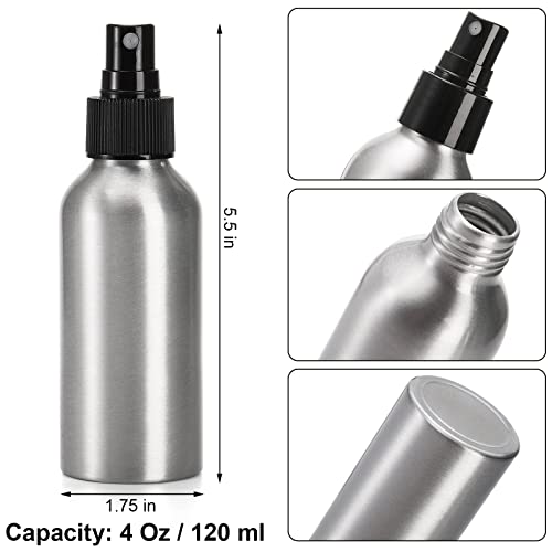 YOUEON 12 Pack 4 Oz Fine Mist Spray Bottles, Aluminum Empty Spray Bottles, Reusable Bottles Small Spray Bottles for Travel, Cosmetic Perfume, Toner, Face Spray, Essential Oil Storage | The Storepaperoomates Retail Market - Fast Affordable Shopping