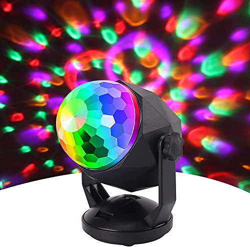 Disco Ball Light Party Lights with Remote Control, Portable Sound Activated Disco Lights 7 Modes USB Powered RGB Strobe Lamp for Home Room Dance Parties Birthday DJ Bar Karaoke Xmas Wedding Club