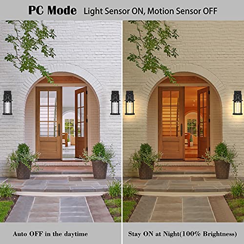 Motion Sensor Light Outdoor Wall Light, Integrated LED Porch Light with Crystal Bubble Glass, Dusk to Dawn Outdoor Lighting Exterior Wall Lantern Outside Wall Sconce 10W, 3000K for Porch, Garage | The Storepaperoomates Retail Market - Fast Affordable Shopping