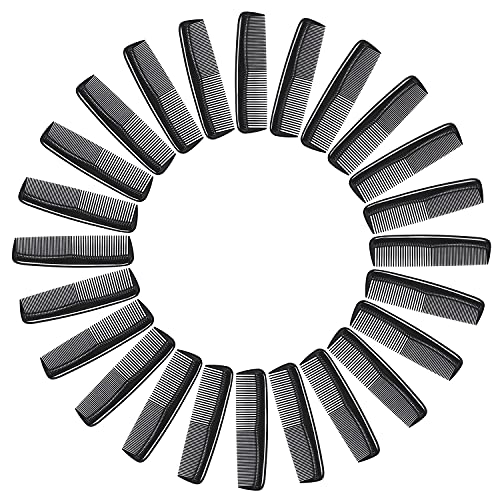 Etercycle 24 Pieces Pocket Hair Combs, 5 inch Unbreakable Black Comb Great for Travel Used on All Hair Types – Men’s Hair, Women’s Hair, Beard, Mustache and Sideburns