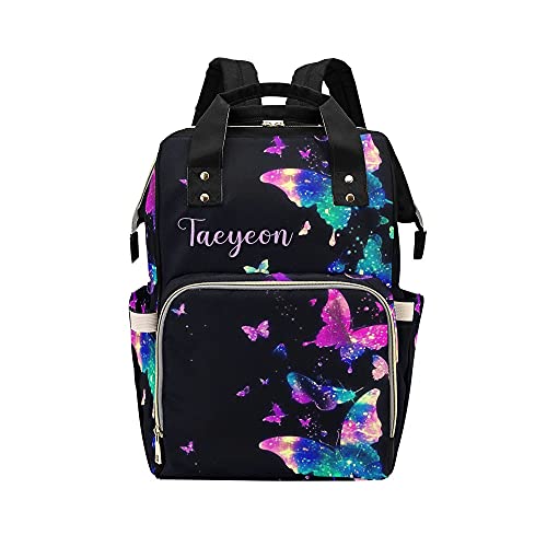 Butterflies Art Diaper Bags Backpack Personalized Baby Bag Nursing Nappy Bag Travel Tote Bag Gifts