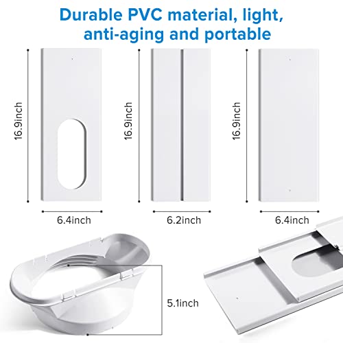 Portable AC Window Kit Air Conditioner Window Vent Kit Adjustable Window Slide Seal Plates for AC Unit, Sliding AC Vent Kit for 5.1 inch Exhaust Hose | The Storepaperoomates Retail Market - Fast Affordable Shopping