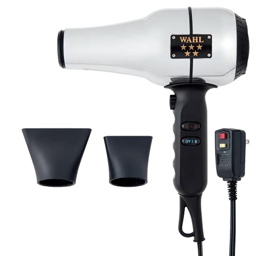 Wahl Professional – 5-Star Series Ionic Retro-Chrome Design Barber Hair Dryer #05054-Includes 2 Concentrator Attachments 2.5″-3.5″ with a 9′ Cord – 2 Speed Settings with 3 Heat Settings & Cool Setting | The Storepaperoomates Retail Market - Fast Affordable Shopping