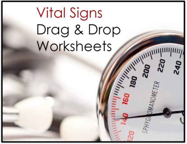 Vital Signs – Drag & Drop Worksheets