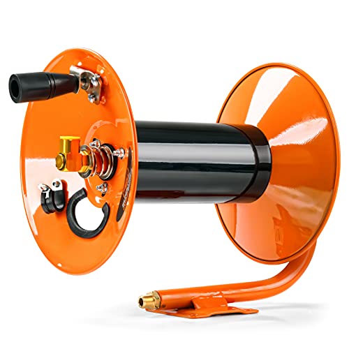 SuperHandy Air Hose Reel Tool Retractable Hand Crank 3/8″ Inch x 100′ Feet 300 PSI / 20 BAR Heavy Duty Steel Construction (Hose Not Included) | The Storepaperoomates Retail Market - Fast Affordable Shopping