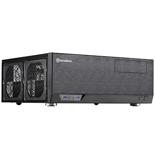 SilverStone Technology GD09B Home Theater Computer Case (HTPC) with Faux Aluminum Design for ATX/Micro-ATX Motherboards GD09B-x
