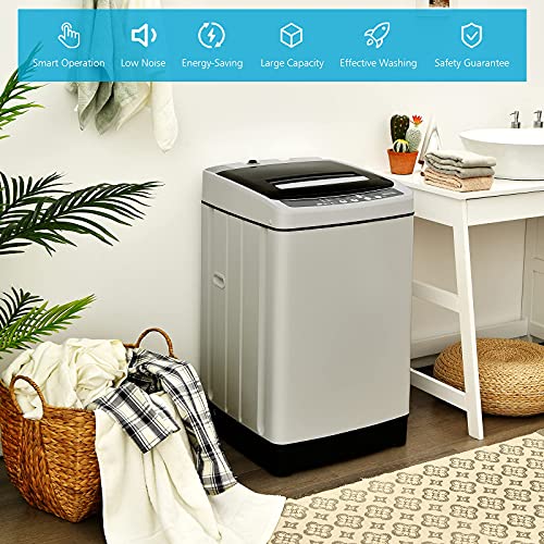 Giantex Full Automatic Washing Machine, 2 in 1 Portable Laundry Washer 1.5Cu.Ft 11lbs Capacity Washer and Spinner Combo 8 Programs 10 Water Levels Energy Saving Top Load Washer for Apartment Dorm | The Storepaperoomates Retail Market - Fast Affordable Shopping