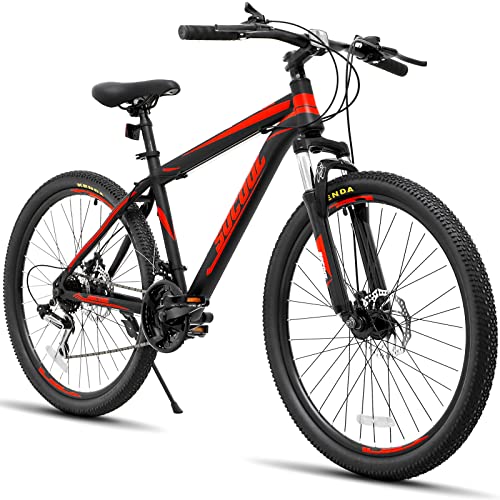 26 inch Mountain Bikes, 21 Speed Mountain Bicycles, Hybrid Bike for Mens Womens, Adult Bikes with Disc Brake