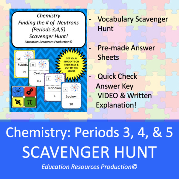 Protons & Neutrons in Families 3 & 4 on the Periodic Table Scavenger Hunt Circuit