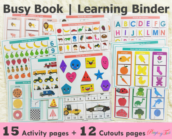 Busy Book, Learning Binder, Quiet Book, Toddlers and Preschoolers, Homeschooling Resource