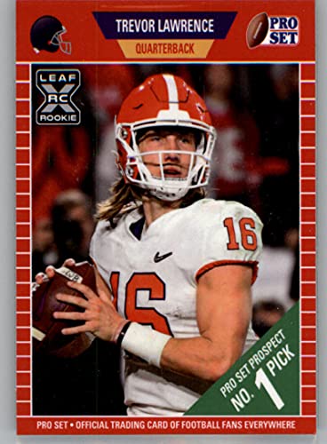 2021 Leaf Pro Set Football #PS1 Trevor Lawrence Clemson Tigers RC Rookie Card RC – Official Leaf Football Card – #1 Overall Pick in the 2021 NFL Draft to the Jacksonville Jaguars