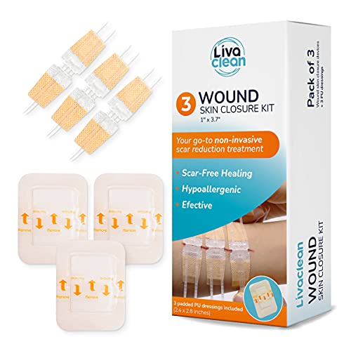 1 X 3.7” (3 CT) Wound Closure Strips – Survival First Aid Kit – Zip Strips Wound Closure Device Zip Tie Skin Closure Butterfly Tape for Cuts Butterfly Closures Steri Strips Stitches Bandages Bandaids